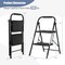 Folding Step Ladder Stool with Wide Anti-Slip Pedal and Convenient Handle